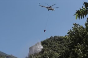 Bursa'da, Uludağ eteklerinde çıkan orman yangınının kontrol altına alınmasına çalışılıyor.