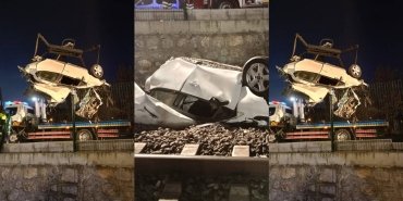 kopru-bariyerine-carpan-arac-ikiye-ayrildi