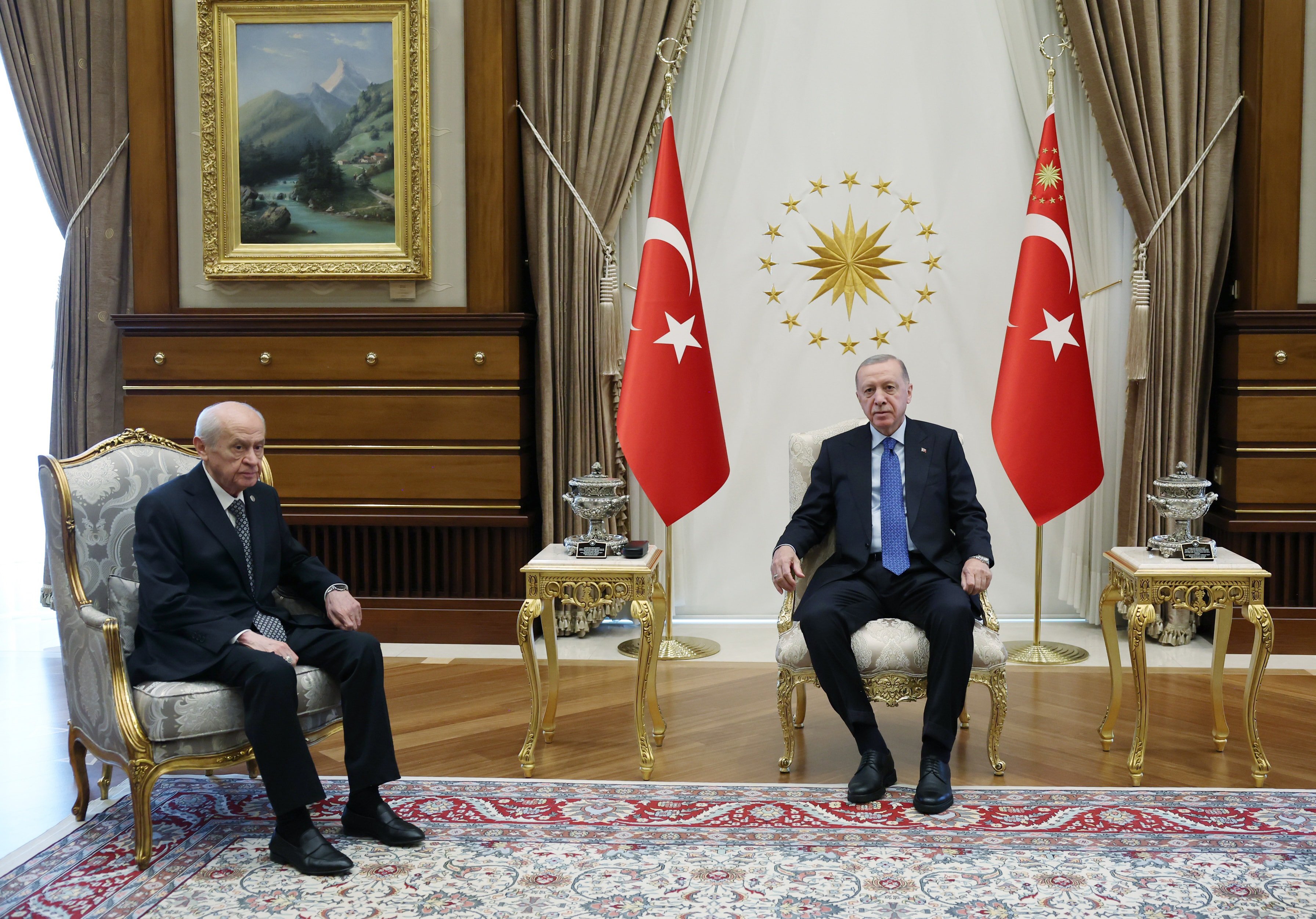 Cumhurbaşkanı Erdoğan ve MHP Lideri Bahçeli Bir Araya Geldi