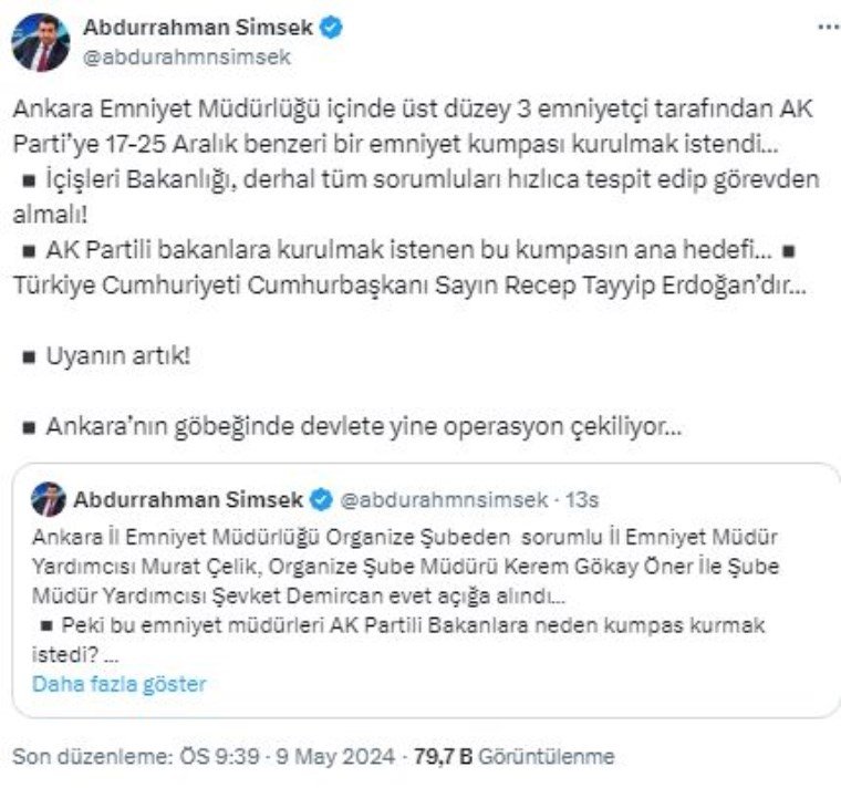 Şimşek'in İddiaları ve Soruları