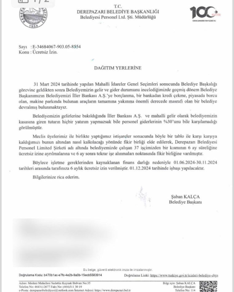 Ücretsiz İzin Süreci