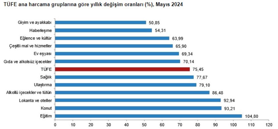 En Yüksek Yıllık Artış Yine Eğitimde