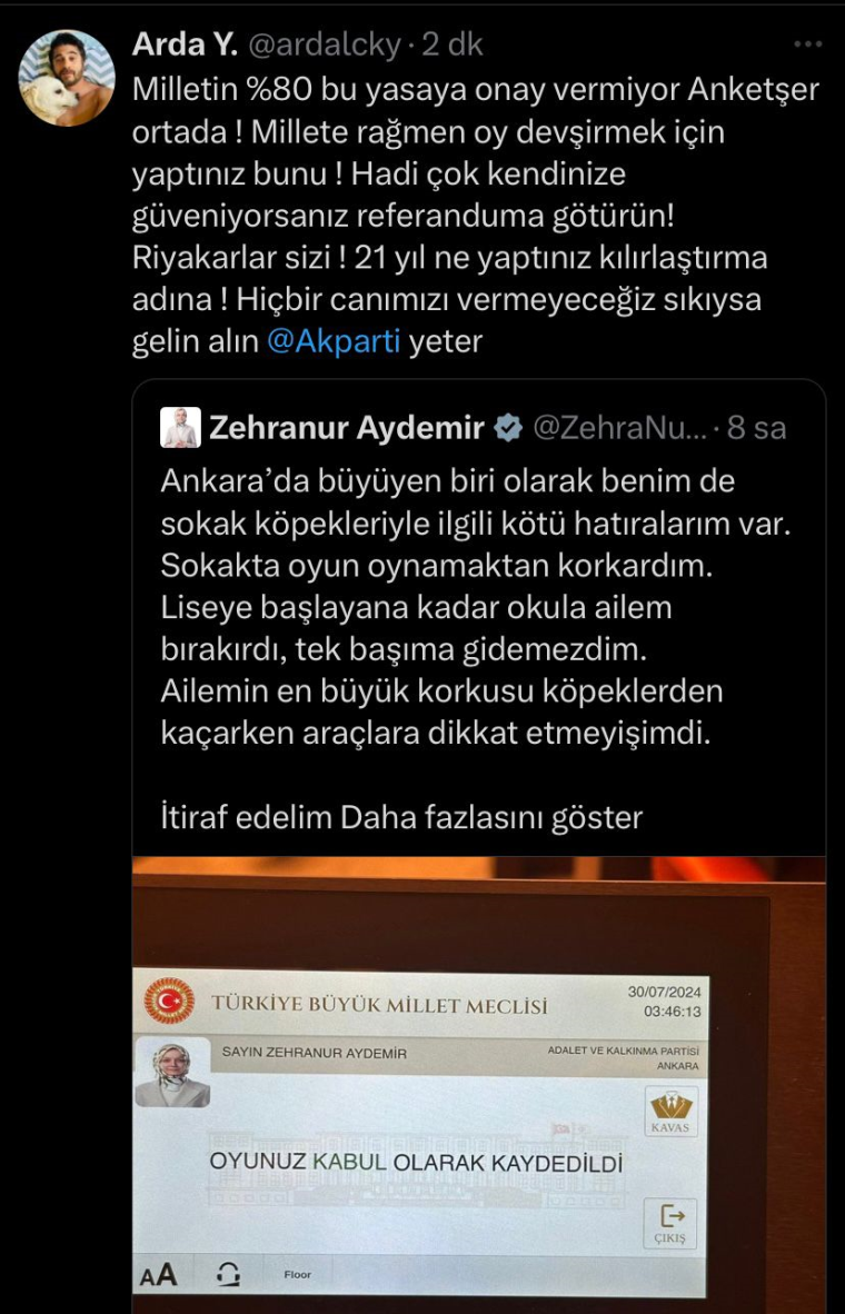 Hayvanları Koruma Kanunu'nda Tartışmalı Değişiklik ve Sosyal Medya Tepkileri