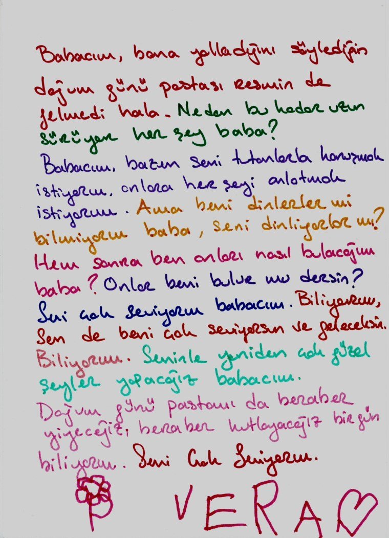 Tayfun Kahraman'ın Kızı Vera'dan Duygu Dolu Mektup