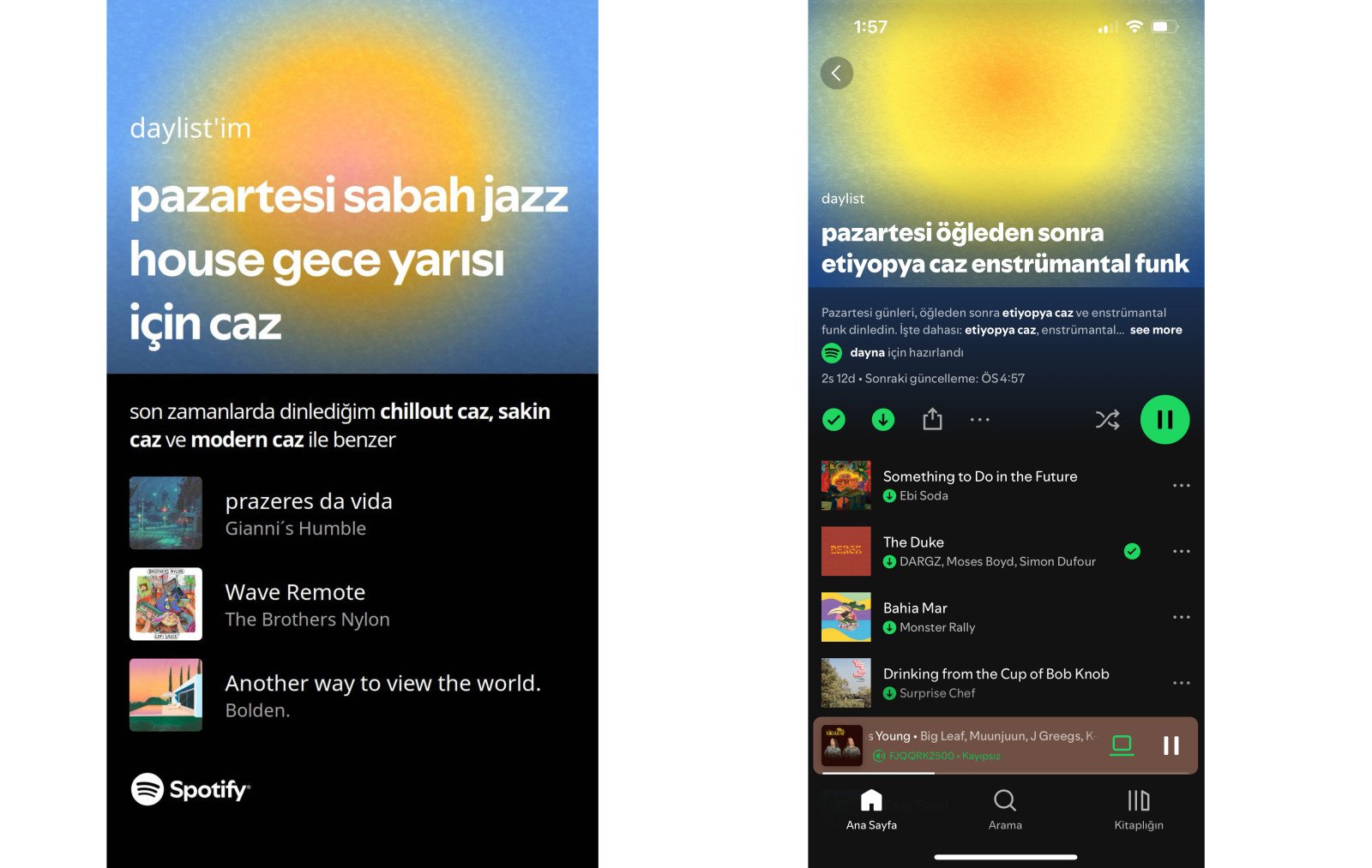 Spotify'dan Yenilik: Daylist!