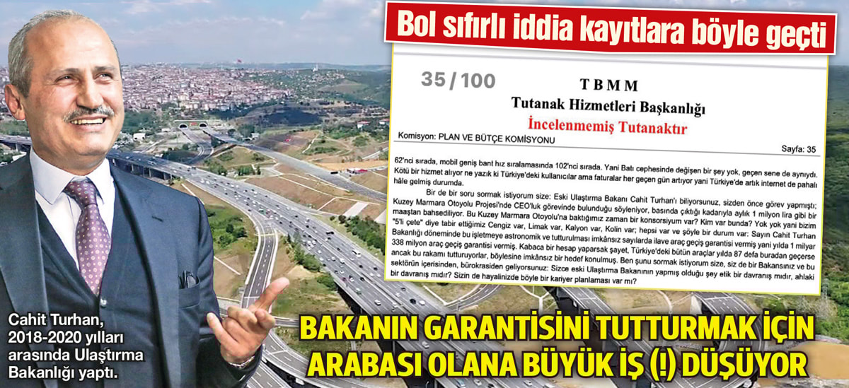 Bakan'dan Yeni Bir Garantili Otoyol Projesi