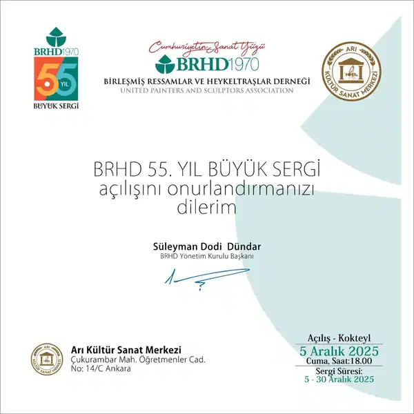 BRHD’nin 55. Yıl Büyük Sergisi: Arı Kültür Sanat Merkezi’nde Aydınlatan Bir Vefanın Anlatımı