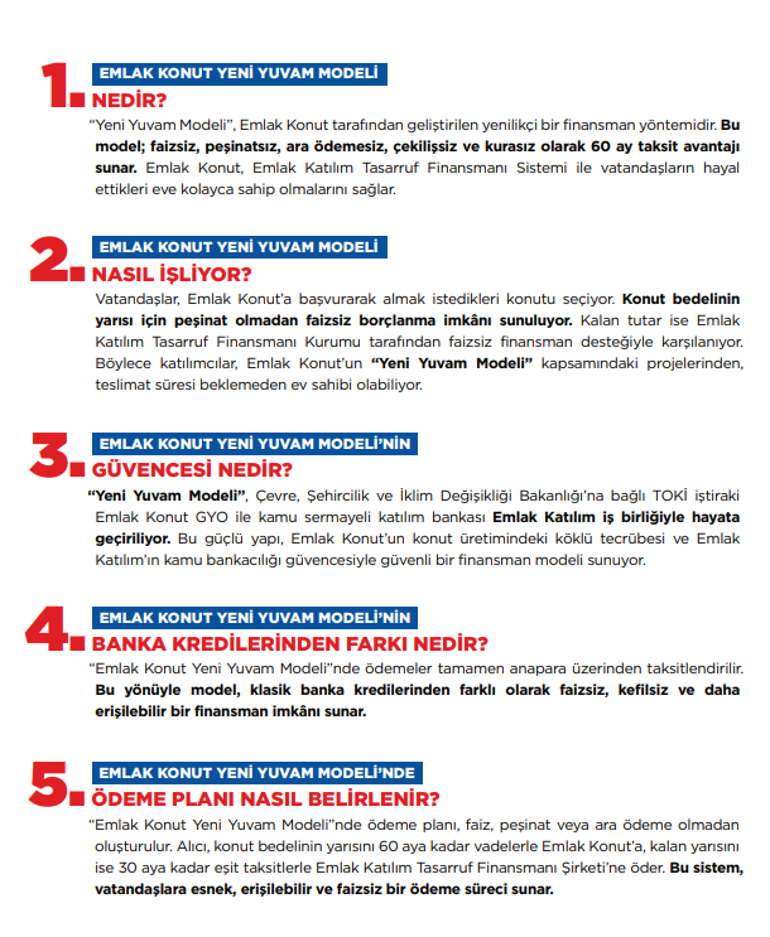 Emlak Konut Hoş Geldin Evim Kampanyası İçin Üç Farklı Ödeme Modeli Geliştirildi