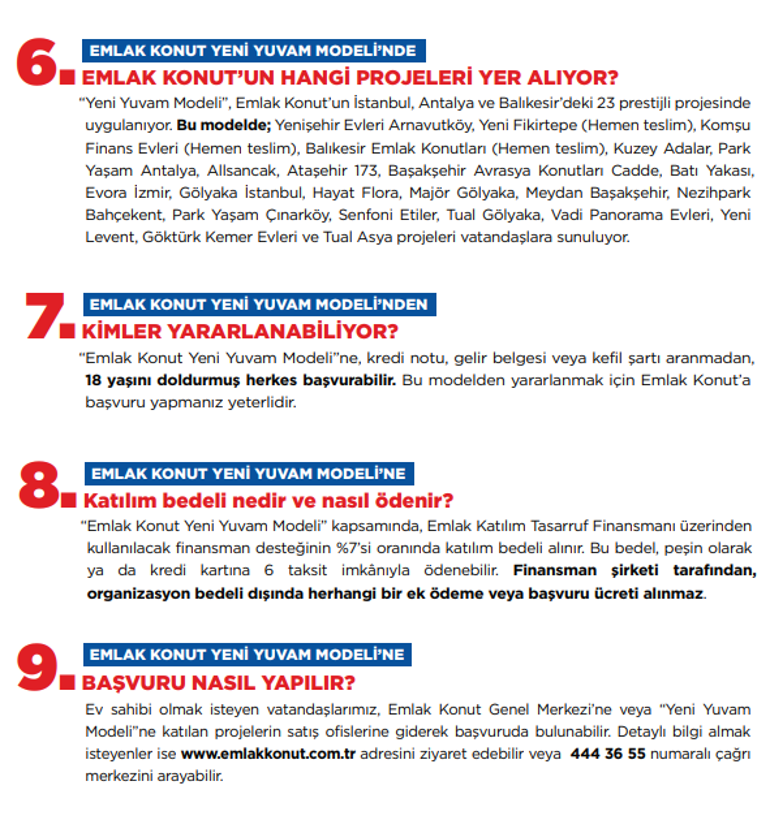 Emlak Konut Hoş Geldin Evim Kampanyası İçin Üç Farklı Ödeme Modeli Geliştirildi