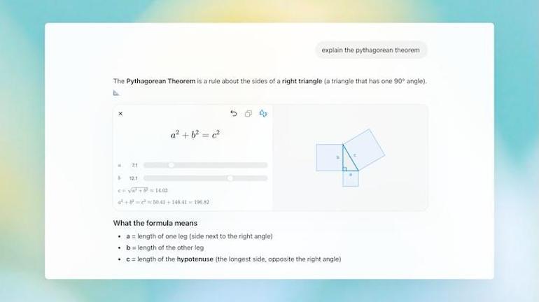 ChatGPT Artık Matematik ve Fen Konularını İnteraktif Görsellerle Anlatacak