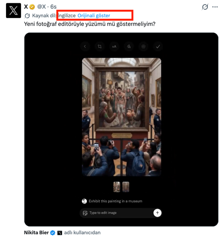 X’e Otomatik Çeviri ve Yeni Fotoğraf Editörü: Şimdi Daha Hızlı, Daha Kolay ve Daha Eğlenceli!