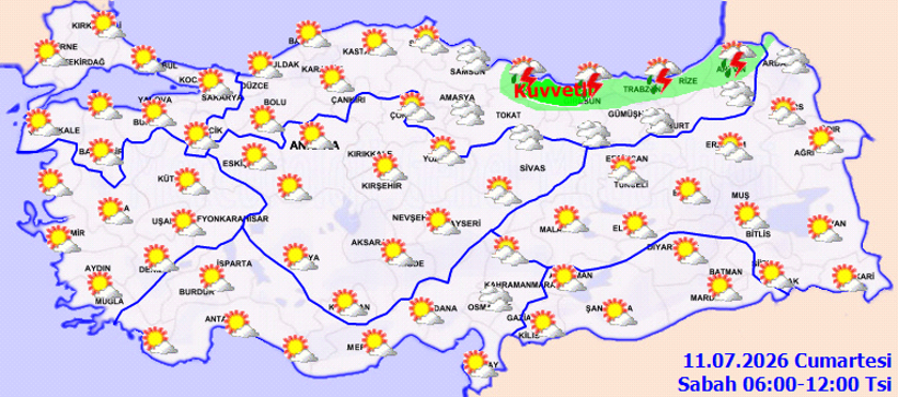 Meteorolojiden Hafta Sonu Uyarısı: Kuvvetli Sağanak Etkili Olacak