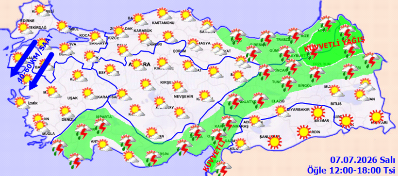 Meteorolojiden Kuvvetli Yağış ve Rüzgar Uyarısı: Türkiye İçin Önemli Uyarı