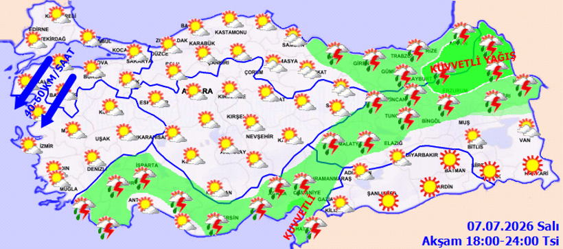 Meteorolojiden Kuvvetli Yağış ve Rüzgar Uyarısı: Türkiye İçin Önemli Uyarı