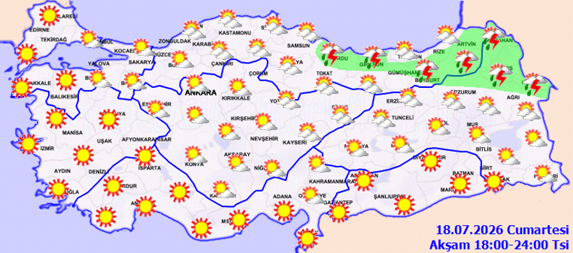 Meteorolojiden Rüzgar ve Kuvvetli Yağış Uyarısı