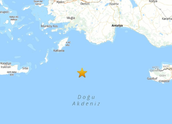 Son Dakika: Antalya Kaş Açıklarında Deprem