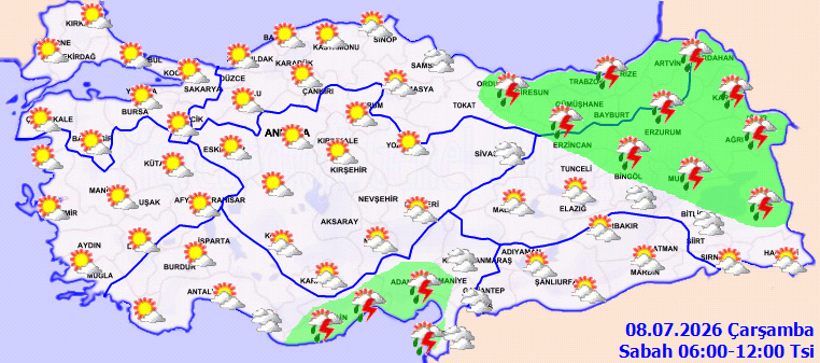 Yurdun Doğusunda Sağanak Alarmı: 4 İlde Kuvvetli Yağış Uyarısı