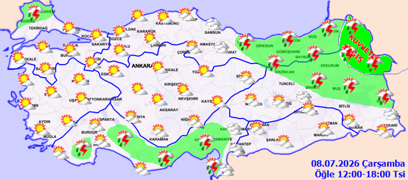 Yurdun Doğusunda Sağanak Alarmı: 4 İlde Kuvvetli Yağış Uyarısı